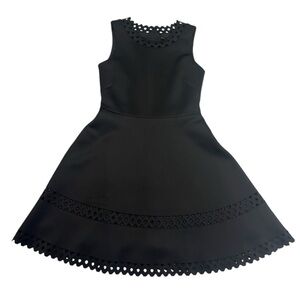 NWT White House Black Market Black Sleeveless Scuba Dress With Cutouts Size 4